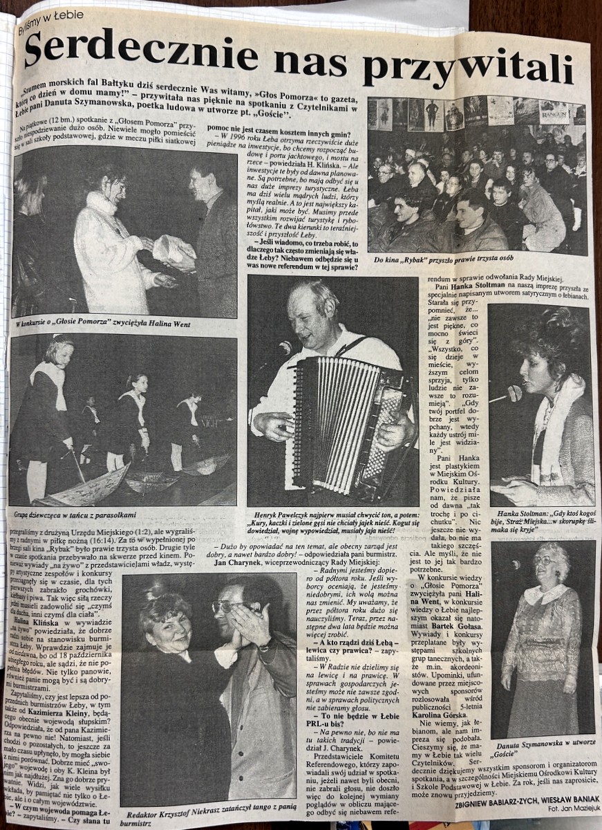 Z kroniki bibliotecznej: Wycinki prasowe - Głos Pomorza nr 13 s. 6 z dnia 16.01.1996t – zdjęcie 1